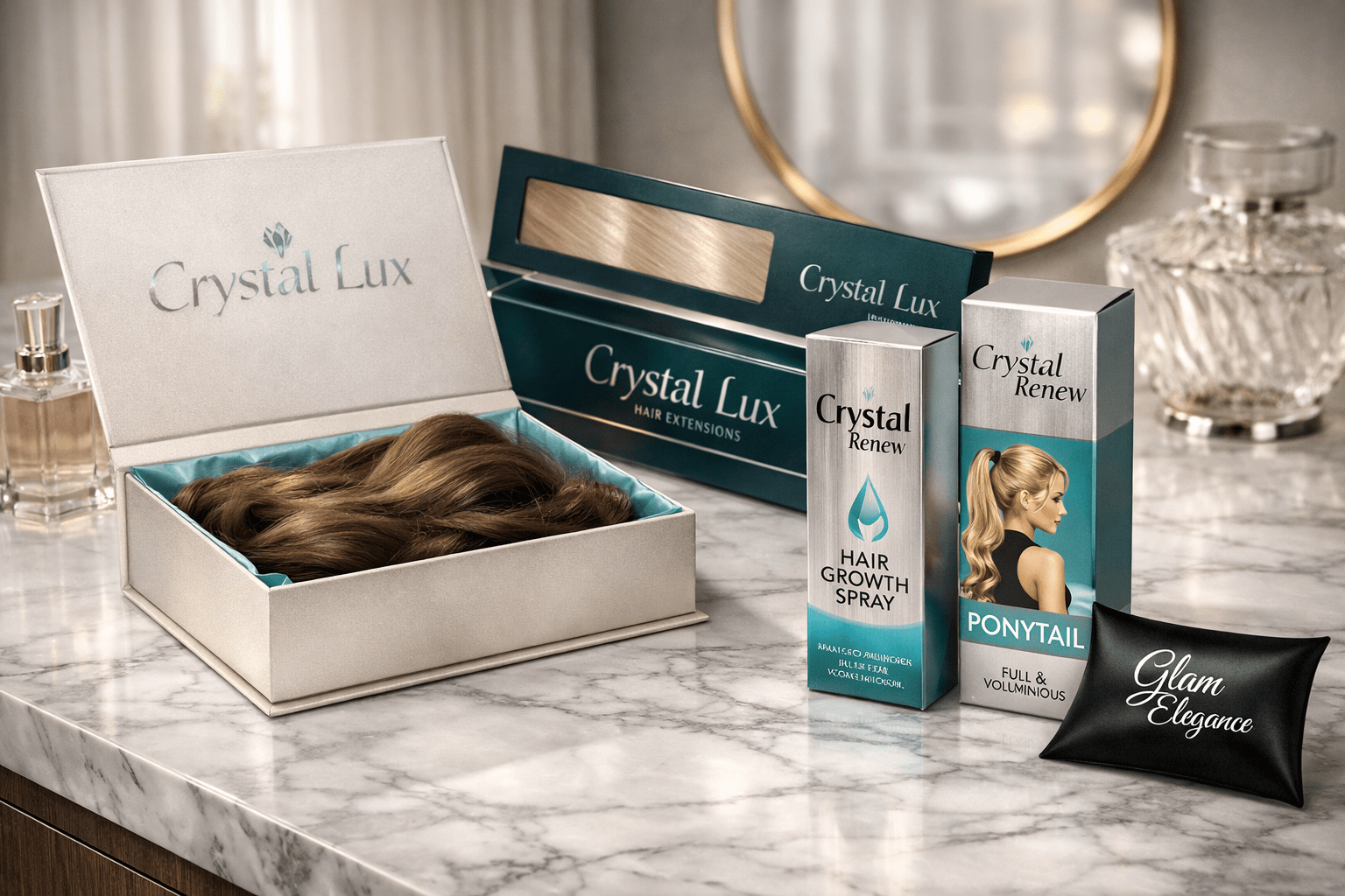 Hair extension packaging branding ideas